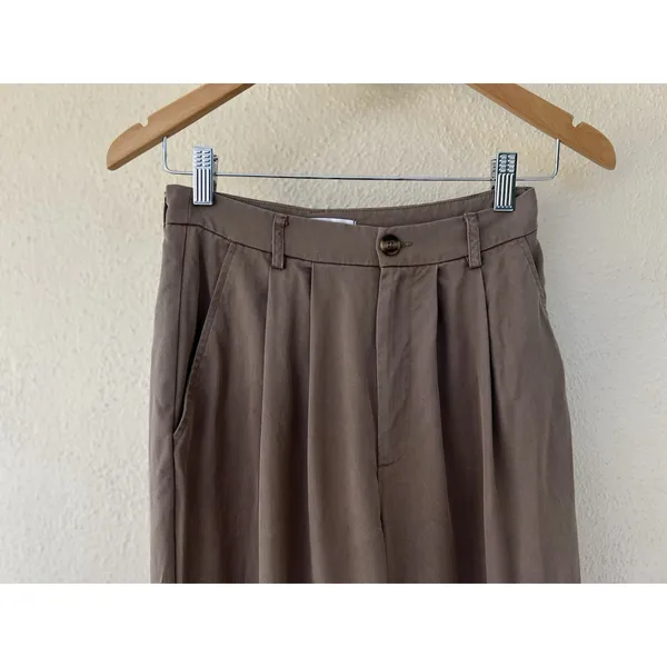 Reformation Mason High Waist Pleated Wide Leg Trouser 2P Office Career Business - Image 2