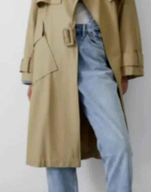 NWT Zara Oversized Trench Coat Belted Double Breasted Bloggers Fav S/M - Image 6