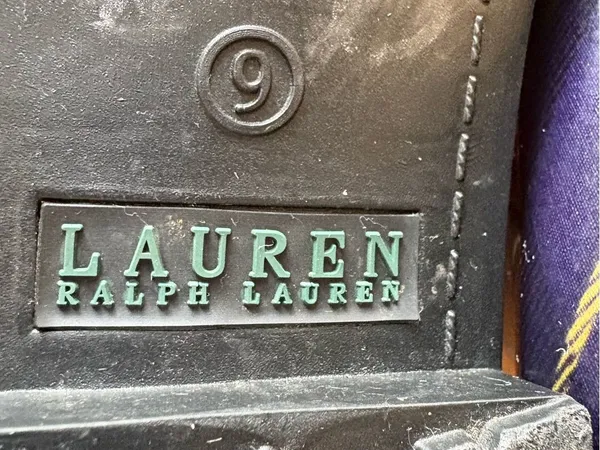Ralph Lauren Black Boot with Teal Logo Accent - Image 4