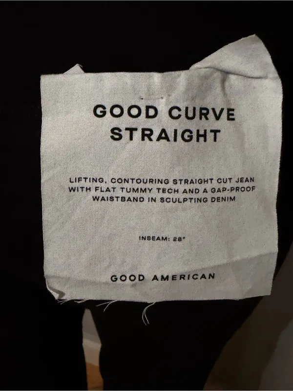 Good American Black good curve High-Rise straight Jeans - Image 6