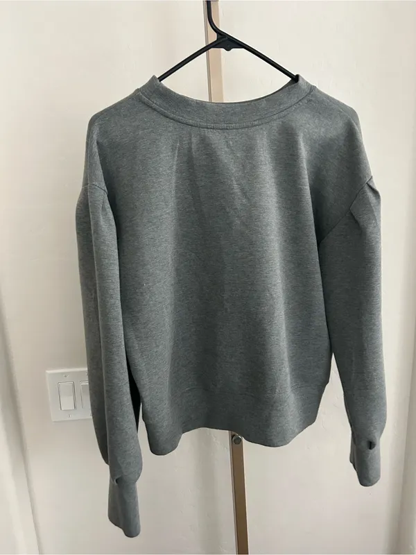 Albion Puff sleeve Neo Crop Sweatshirt Women’s Large $128 - Image 4