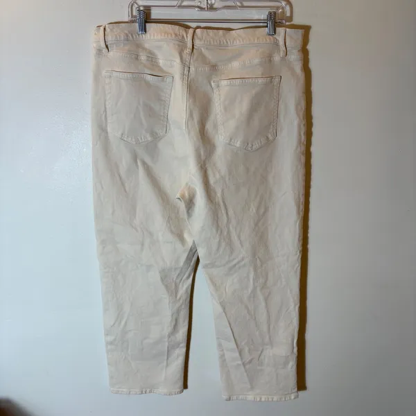 LOFT The‎ Slim Cropped Jeans in Off White Size 34/18 - Image 5