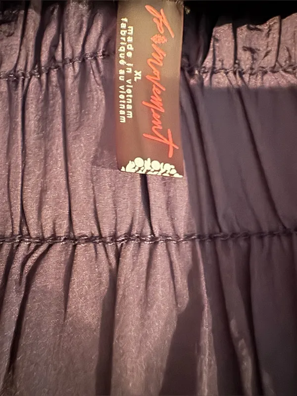 Free People Movement The Way Home Shorts Purple High Rise Smocked Waist XL - Image 4