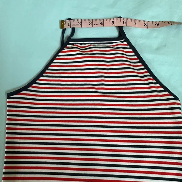 Garage red blue and white striped tank top - Image 6