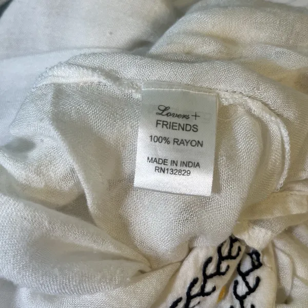 Lovers + Friends Embroidered Sz S Boho Festival Beachy Floral Cottagecore Hippie - Image 8