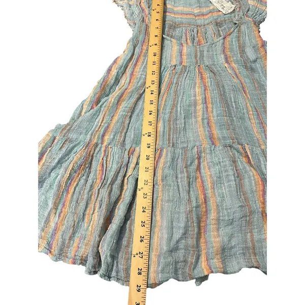 Free People One Maia Wrap Dress Women's Size Small Gauzy‎ Striped Flowy #K13-1 - Image 8