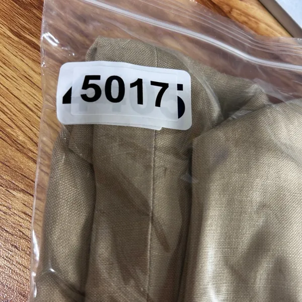 Larry‎ Levine Womens Linen Blend Pants 18W Tan Tailored Minimalist Quiet Luxury - Image 8