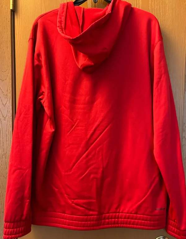 Adidas Chicago Blackhawks Red Hoodie Sweatshirt - Image 2