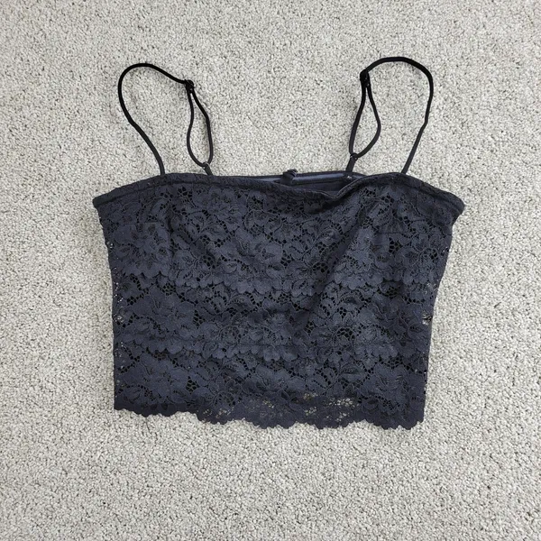 Urban Outfitters x Out from Under Womens Tube Top Medium Black Iris Lace Bra - Image 2