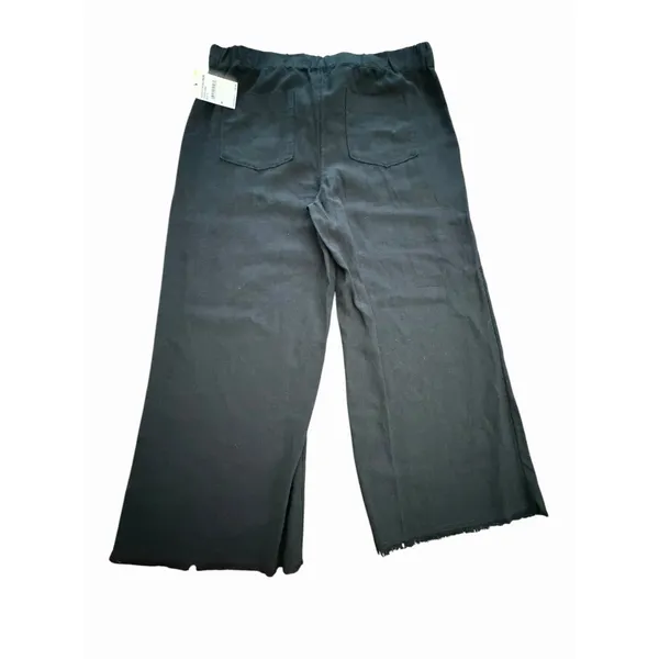 CASLON‎ Pants Womens Medium Black Linen Cropped Wide Leg New Pockets #OP10-1 - Image 8