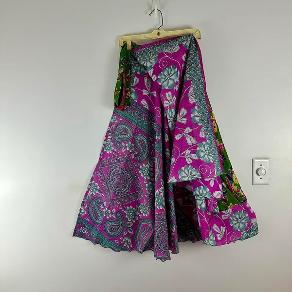 Reversible Maxi Wrap Skirt BINS615 Multiple - Image 2