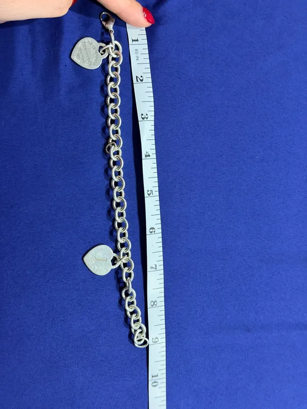 Tiffany & Co. Silver Heart Charm Bracelet - Image 8