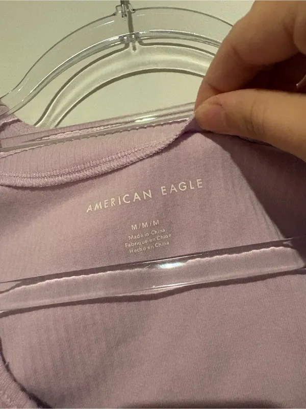 American Eagle Outfitters Ribbed‎ Bodysuit & Shrug cardigan lilac purple medium - Image 3