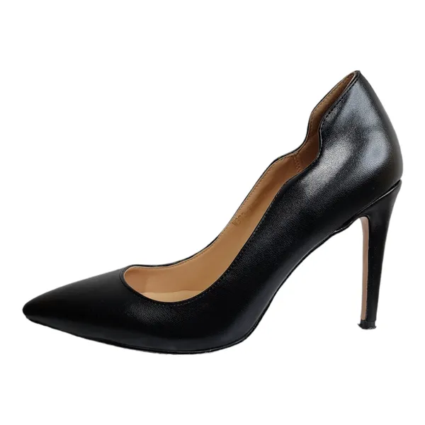 Petit Cadeau Lavinia Black Vegan Leather Stilettos Women's Size 7 - Image 7