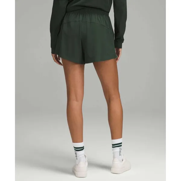 Lululemon Lightweight High-Rise Relaxed Short 3" *Long Liner Legacy Green White - Image 3