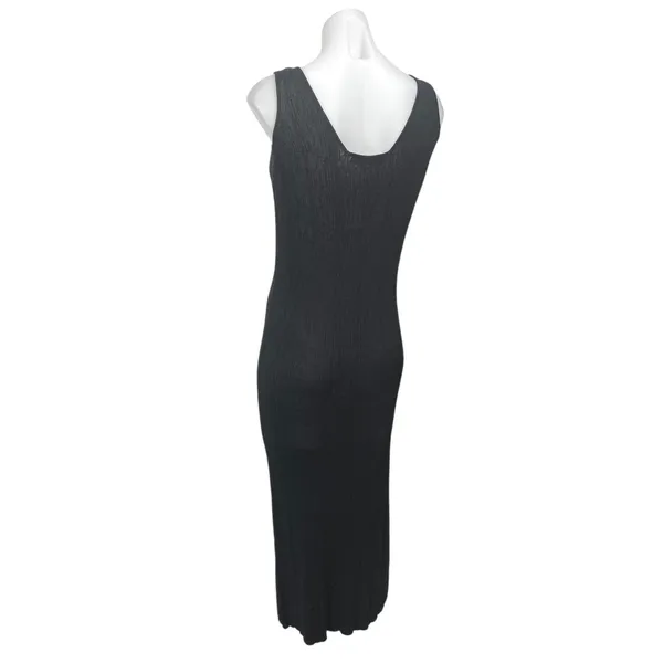 Zara Black Knit Sleeveless Cami Camisole Pullover Tank Bodycon Maxi Dress Size M - Image 2