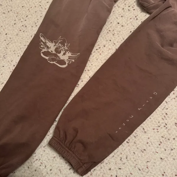 Boys Lie ARIEL X Wish AwayMocha Snap Joggers in Brown Tie Dye - Image 4