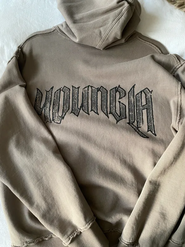 YoungLA Hoodie Tan - Image 6