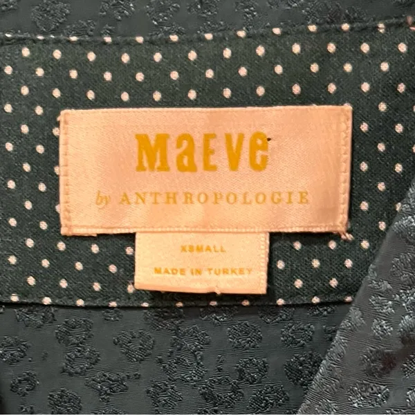 Anthropologie Maeve Tania Sacha Jacquard Tiered Tunic Dress‎ Dark Teal Green XS - Image 13