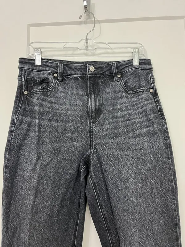 American Eagle Size 10 Black Strigid Highest Rise Mom Jeans - Image 2