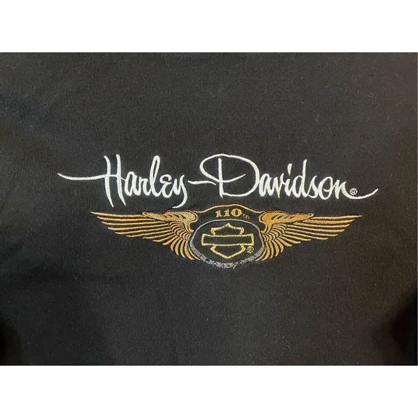 Harley Davidson mock neck shirt size large Fond du Lac Wisconsin (3570) - Image 2
