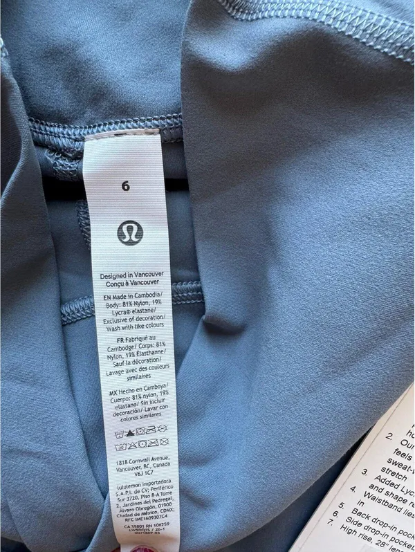 Lululemon Align With Pockets High Rise 28” Steel Blue Size 6 NWT - Image 6