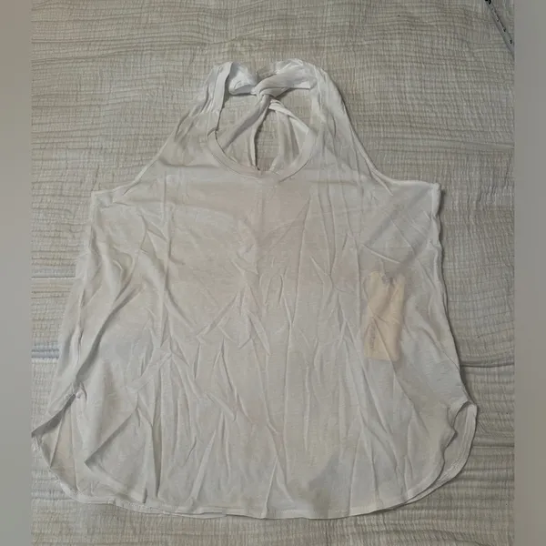 Lanston Twist Back Racerback Tank - White - NWT - Size L - Image 4