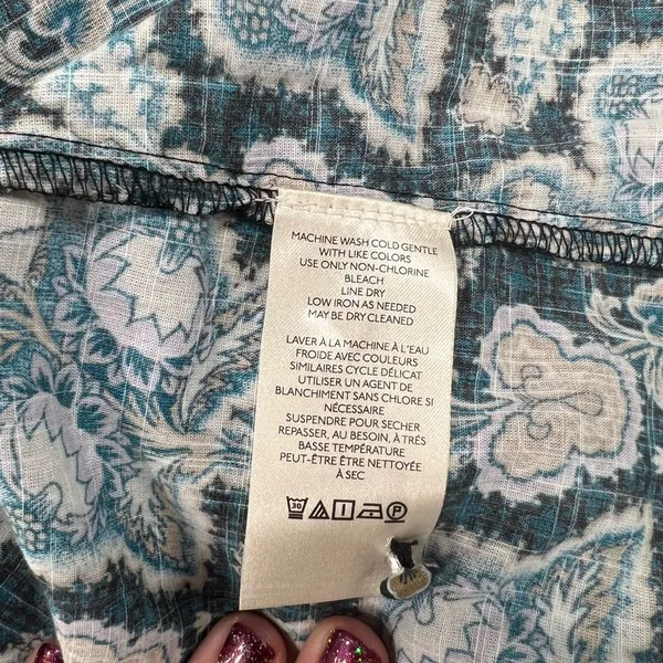By Anthropologie Henley Peasant Blouse S - Image 7
