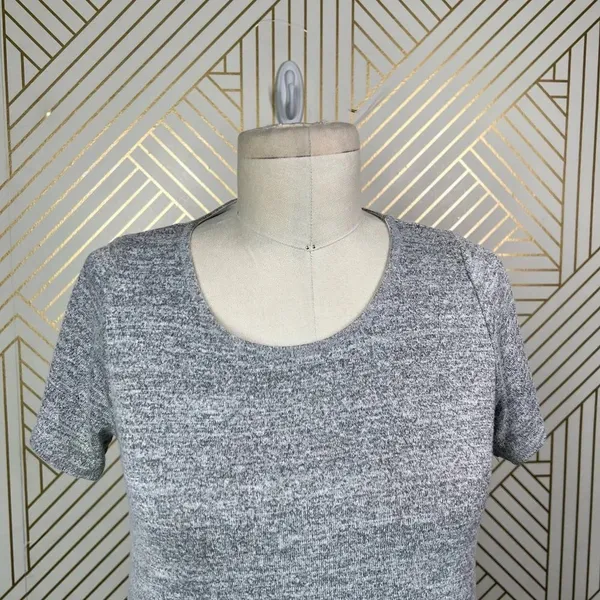 Aritzia Wilfred Free Esther Jersey‎ Knit T-Shirt Dress Marled Gray Size US Small - Image 5