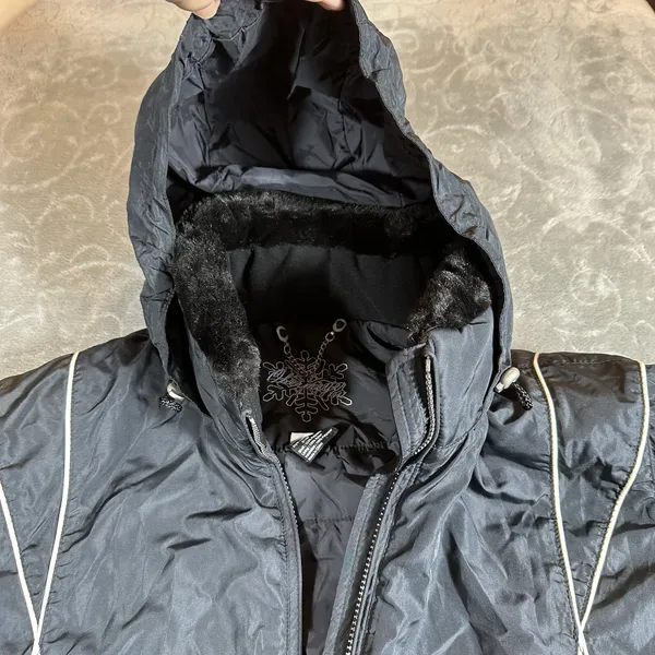 Obermeyer Ladies Sz 10 Black Ski Jacket Coat Thermolite Lauren W/‎ Fur Insulated - Image 12