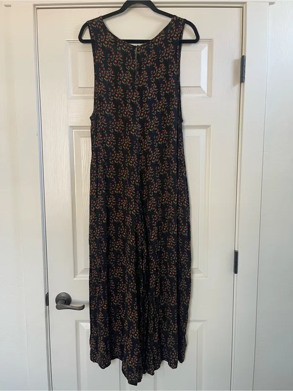 Women’s Natural Life Let's Just Go Wide Leg Floral Jumpsuit Black Size S/M - Image 5