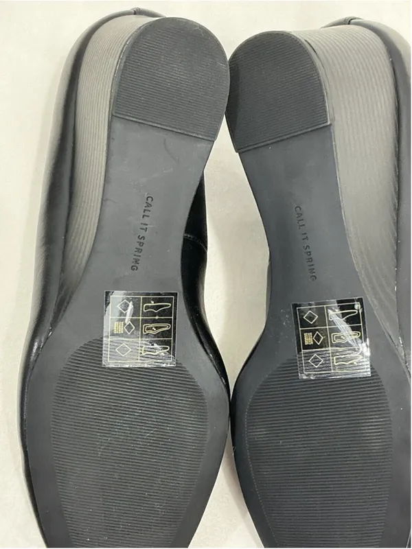 Womans excellent Call It Spring Veegan Black Slip On Wedge Casual Shoes Size 10 - Image 8