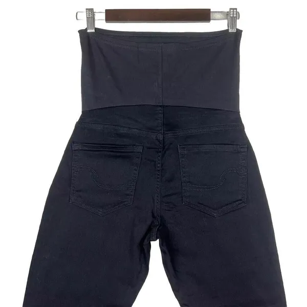 Signature Levis Maternity Jeans Medium Black Denim Skinny Stretch - Image 4