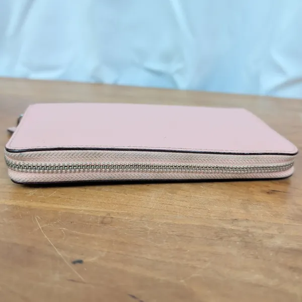 Coach Pink Crossgrain Leather Zip Wallet - Image 3