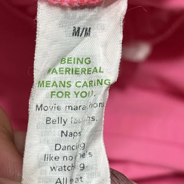 Aerie Baggy Cargo Skater Pants Neon Pink Oversized Wide Leg Medium - Image 8