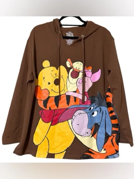 Disney Winnie the Pooh and friends size medium hooded sweatshirt - Image 9