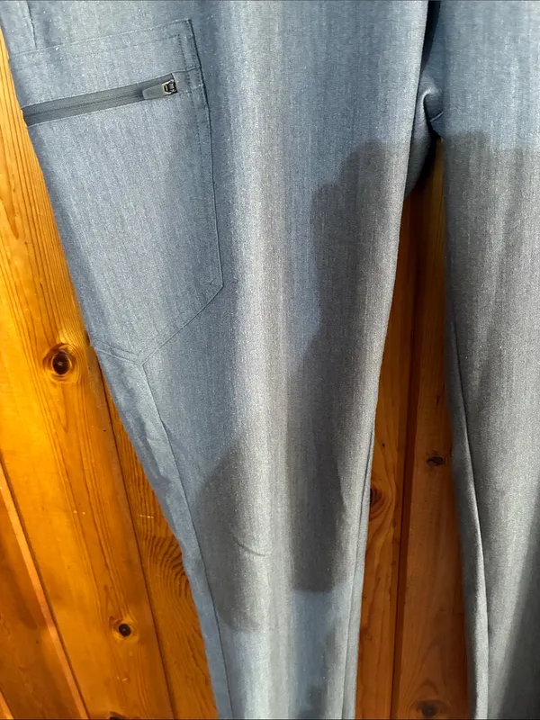 Women’s fig Gray Jogger Pants with Teal Drawstring size XL/T nurse scrubs - Image 5