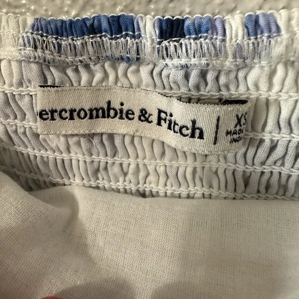 Abercrombie & Fitch Emerson Floral Midi Dress Size XS Blue Puff‎ Sleeve Cottage - Image 10