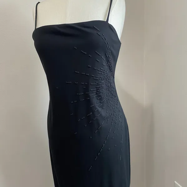 City Triangle Black Maxi Dress M Y2K Whimsigoth Square‎ Neck Dark Romantic - Image 9
