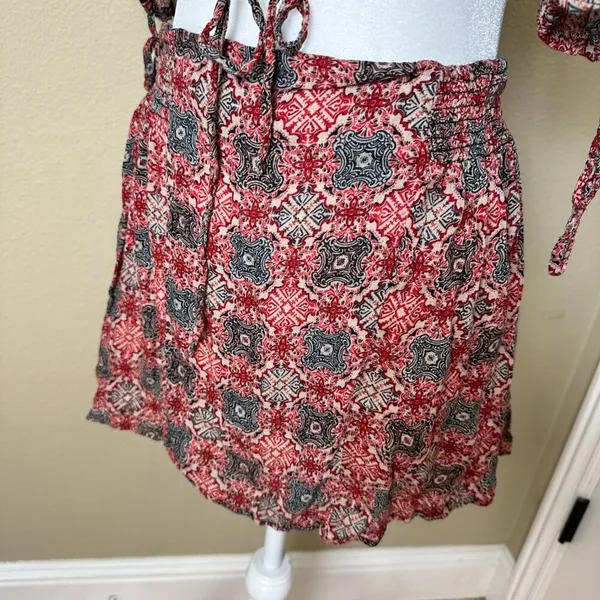 FREE PEOPLE Two Piece Crop Top Mini Skirt Set Size Small - Image 3