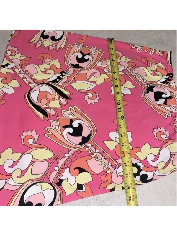 Y2K Pink Pucci Inspired Mini Skirt Retro Glam Mall Girl Vibes - Image 6