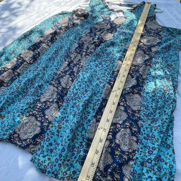 UMGEE size L floral tank top tunic. Loose fit boho festival - Image 4