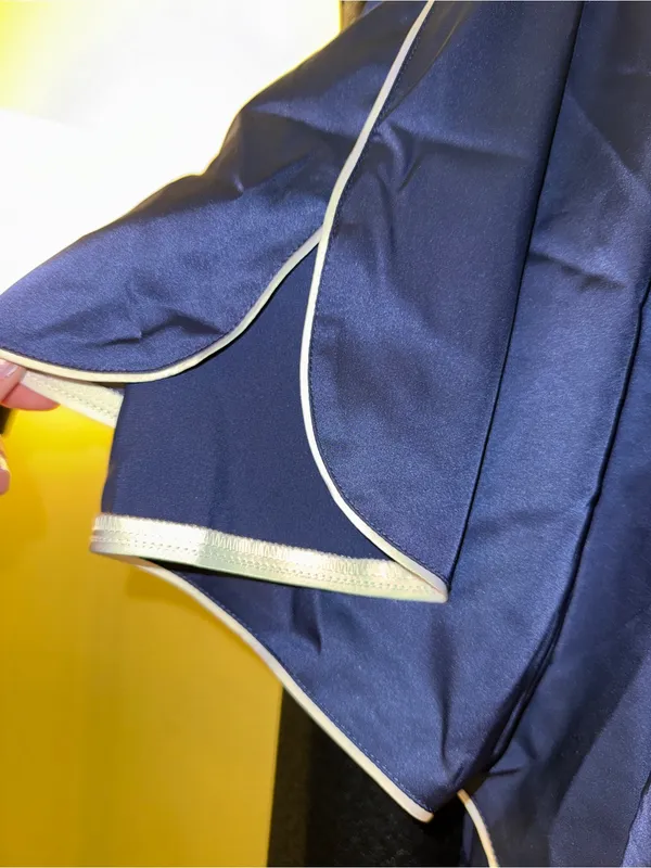 Lavender Blue Satin Slip Shorts Sleep Set (Only have Large now) - Image 3
