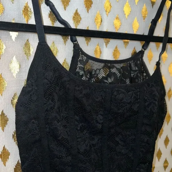 Colsie bralette racer back black lace size S - Image 2