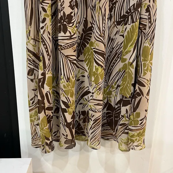 Ashley Stewart Y2K Floral Tropical Leaf Strappy Dress Boho Size 16 Plus - Image 6