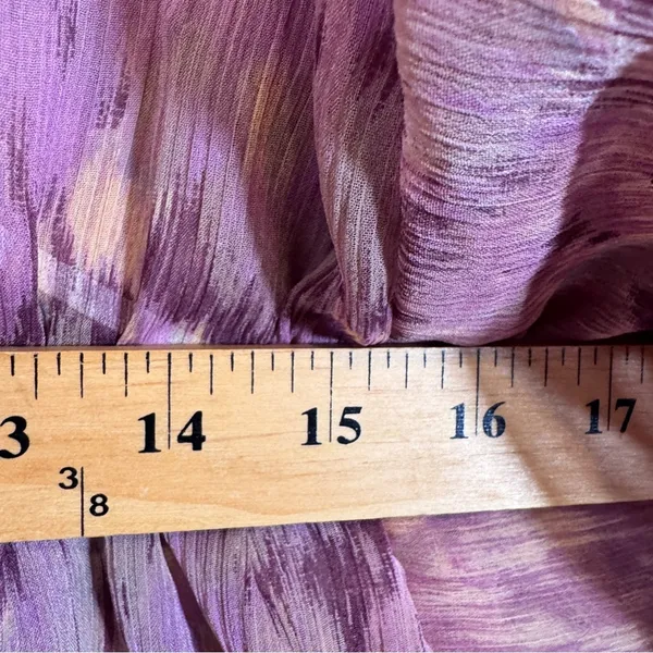 Free People Purple Indie Crochet Boho Blouse Womens S Festival Flutter 70s Style - Image 4
