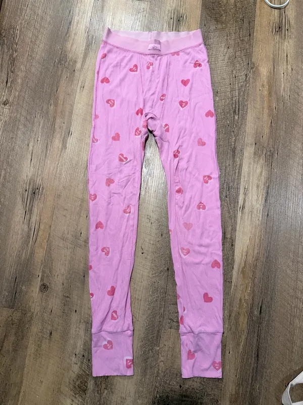 SKIMS SUMMER SLEEP RIBBED LEGGINGS IN PETAL PRINT Pink Heart Small - Image 3