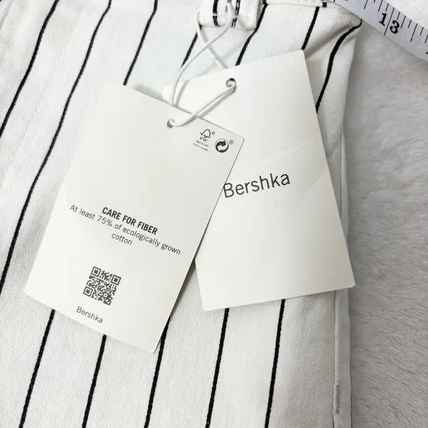 Bershka High Rise Jegging White Stripe Denim Pants‎ size 02' - Image 5