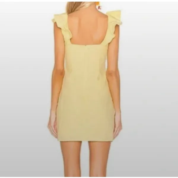 Lovers + Friends Raleigh Mini Dress Sz XL Yellow Soft Girl‎ Preppy Coquette - Image 2