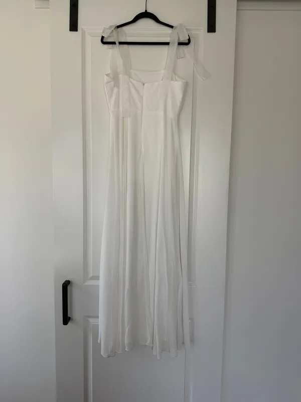 Radiant Romance Lulus White Tie-Strap Maxi Dress - Image 6
